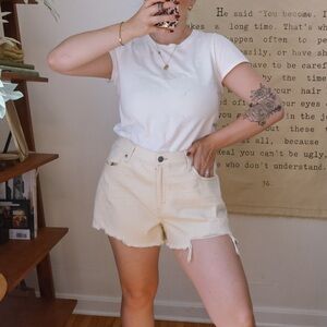 Aerie Distressed Daydream Denim Short | size large